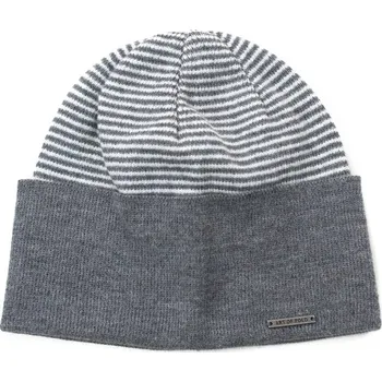 Čepice Čepice s jemnými proužky šedá
