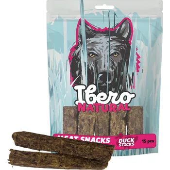 Pamlsek pro psa Ibero COLD PRESSED Ibero Cold Meat Snack Duck Sticks with Collagen - 15ks