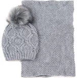 Sada čepice+šála světle šedá