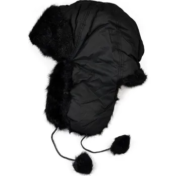 Čepice Ušanka s bambulí černá