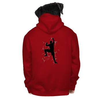 Pánská mikina Bastard Horolozec pánská mikina na zip Red