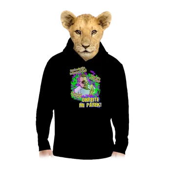 Chlapecká mikina Bastard Ohřejte mi párek dětská mikina klokanka Black