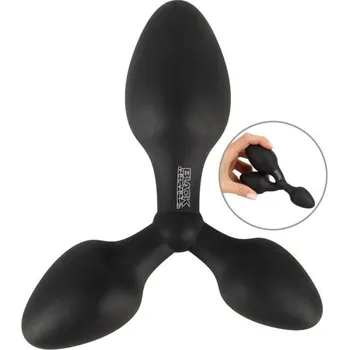 Anální kolík Black Velvet trojitý anální kolík černý