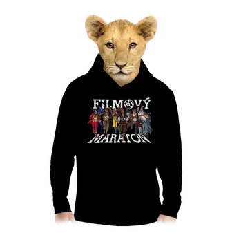 Chlapecká mikina Bastard Filmový maraton dětská mikina klokanka Black