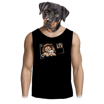 Pánské tílko Bastard Kočičí horoskop: Lev pánské tílko Black