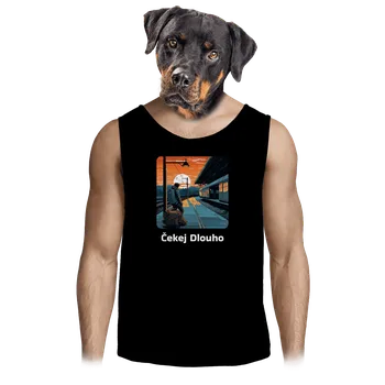 Pánské tílko Bastard Čekej dlouho pánské tílko Black