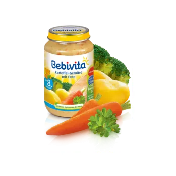 Bebivita příkrm 8 m+ rýže, zelenina, krůtí maso 220g