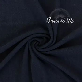 Viskoza se lnem Navy (E) (Trendy oděvní materiály)