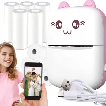 IP kamera Fotoaparát GALAXIA Tiskárna pro děti Drukuś 3.0 růžový