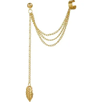 Náušnice Módní náušnice s klipem v listovém designu - 3