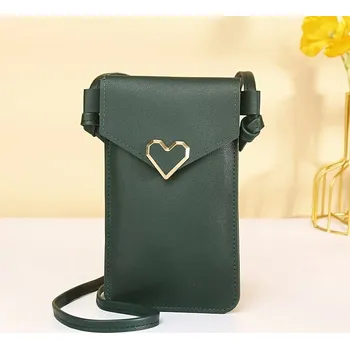 Kabelka Pouzdro na mobil | kabelka na mobil - Zelená