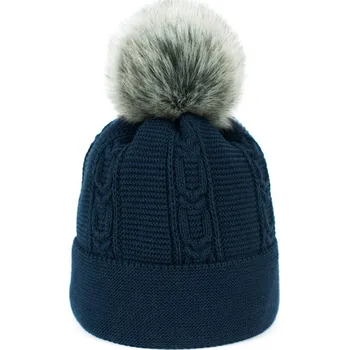 Čepice Luxusní Zimní Čepice s Bambulí