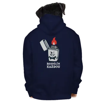 Pánská mikina Bastard Rozpálím každou pánská mikina na zip Navy