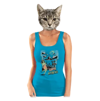 Bastard Země útočí dámské tílko klasické Blue Atol