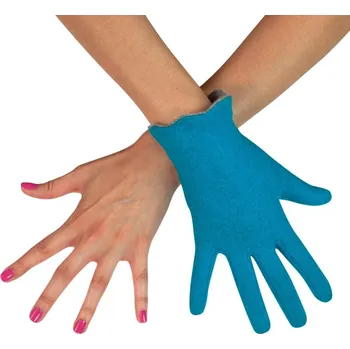 Čepice Elegantní vlněné rukavice tyrkysové