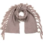Dámský pletený šál s třásněmi béžový