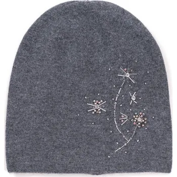Čepice Čepice s korálky šedá
