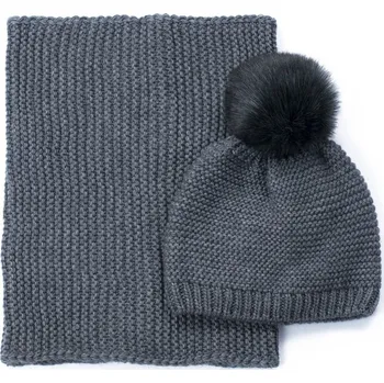 Čepice Sada čepice s nákrčníkem antracitová