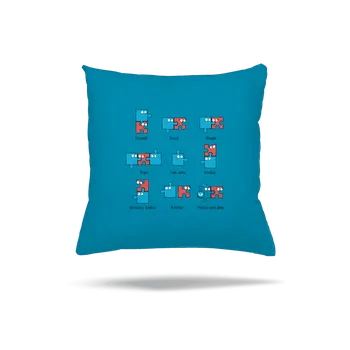 Polštář Bastard Puzzlesútra polštář Blue Turquoise