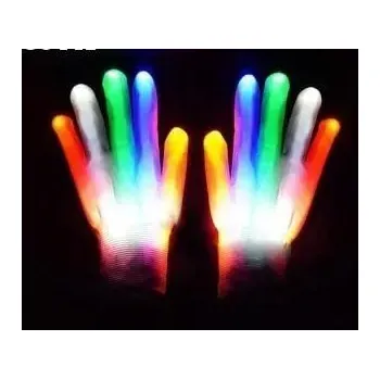 Rukavice Svítící rukavice | party rukavice se světlem, styl kostra - 1 pár - barevné