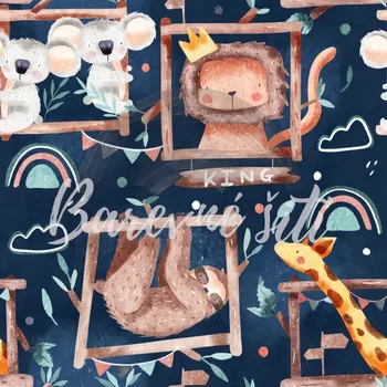 Úplet, Zvířátka v dřevěných rámečcích (E) (Top kvalitní úplet Bella digitisk)