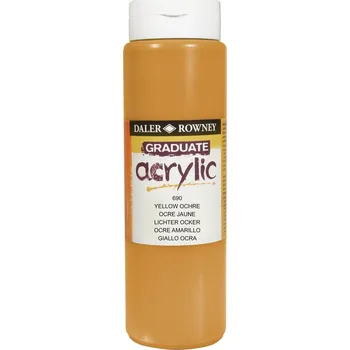 Výtvarná barva Daler Rowney Graduate Akrylová barva Yellow Ochre 500 ml 1 ks
