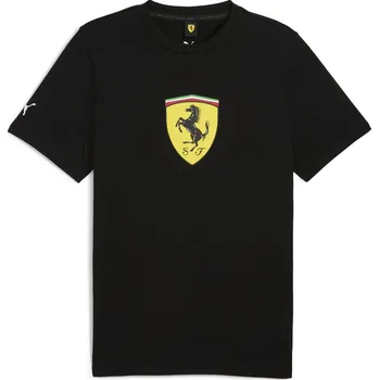 Pánské Tričko s krátkým rukávem PUMA FERRARI RACE COLORED BIG SHIELD TEE 63018801 – Černá S