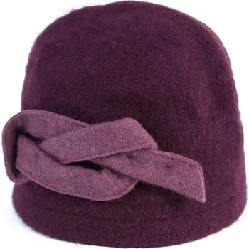 Čepice Klobouk Uroboros vlněný tmavě fialový