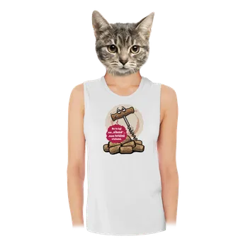 Bastard Utahaná vývrtka dámské tílko volné White