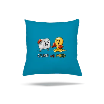 Polštář Bastard Cukr vs. med polštář Blue Turquoise