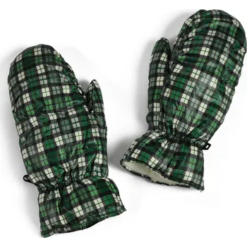 Šála Teplé palčáky kostkované zelené
