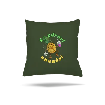 Polštář Bastard Na zdraví ananás polštář Olive Green