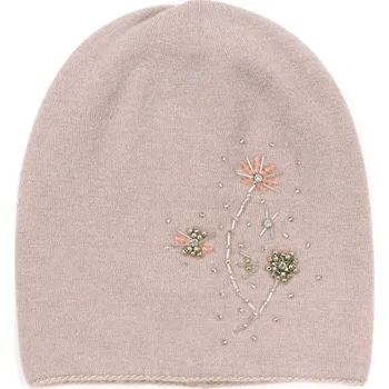 Čepice Čepice s korálky béžová