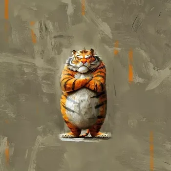 Úplet, Plnoštíhlý tygr, panel (E) (Top kvalitní úplet Bella)