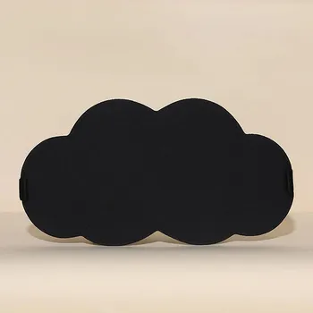 Škraboška na spaní Spací maska 3D s roztomilými řasami a mrakem | škraboška na spaní - černá