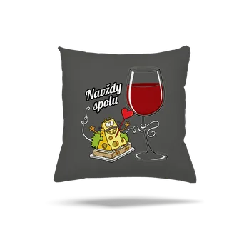 Polštář Bastard Navždy spolu polštář Gray Pol