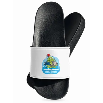 Pánské pantofle Bastard Veselé Vánoce pantofle White