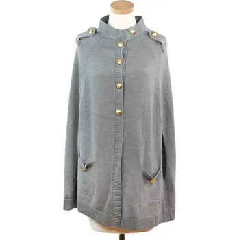 Šála Pončo s nárameníky šedé