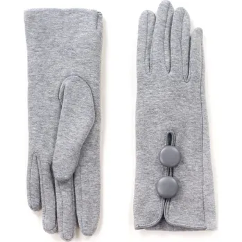 Čepice Vkusně zdobené elegantní rukavice světle šedé