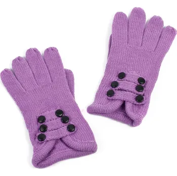 Šála Módní rukavice zdobené knoflíčky lila