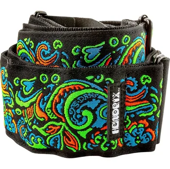 Kytarový popruh Dunlop JH27 Hendrix Blacklight Love Drops Blue Kytarový pás