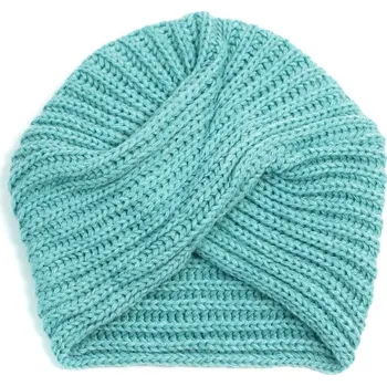 Čepice Čepice - turban tyrkysová