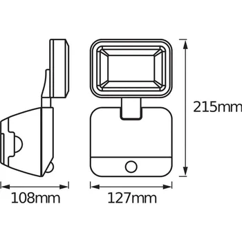 Lampička OSRAM LED venkovní bodové osvětlení DOUBLE 1-flg černý senzor baterie černá LED 4 W celkem
