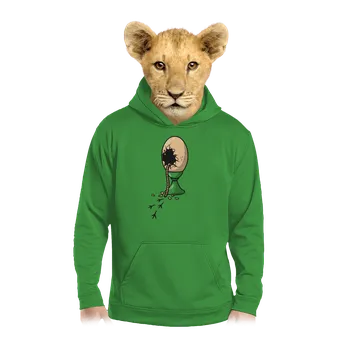 Chlapecká mikina Bastard Vaječný uprchlík dětská mikina klokanka Kelly Green AWD