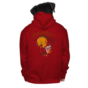 Pánská mikina Bastard Kanibal pánská mikina na zip Red