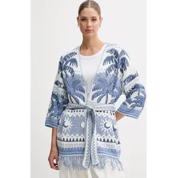 Dámský svetr Kardigan OUI dámský, modrá barva, 93034 95X, vel. 40