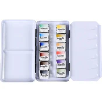 Vodová barva Maimeri Blu Sada akvarelových barev Travel Kit 12 x 1,5 ml