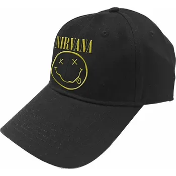 Kšiltovka Nirvana Logo & Happy Face Kšiltovka Black UNI
