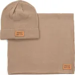 Sada čepice+šála béžová