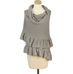 Vlněný šál s volánky - šedý